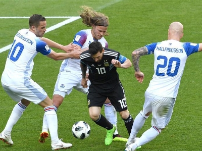  梅西遗憾失点 阿根廷队首战1-1战平冰岛