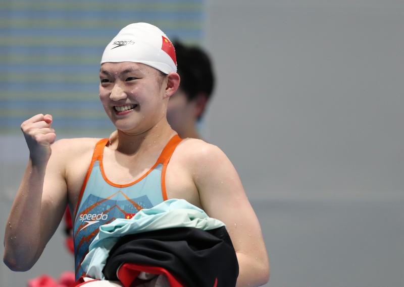 中国选手李冰洁超女子1500米自由泳短池亚洲纪录